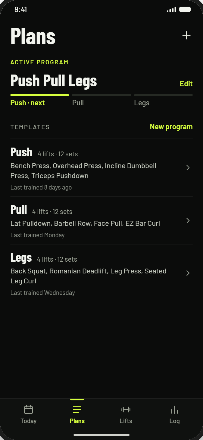 Overload: plans screen